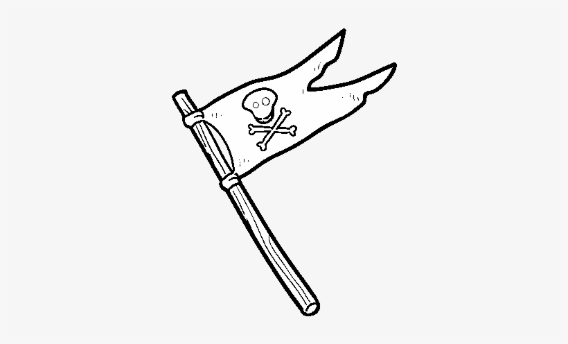 Crossbones Coloring Page - Bandera Pirata Para Colorear, transparent png