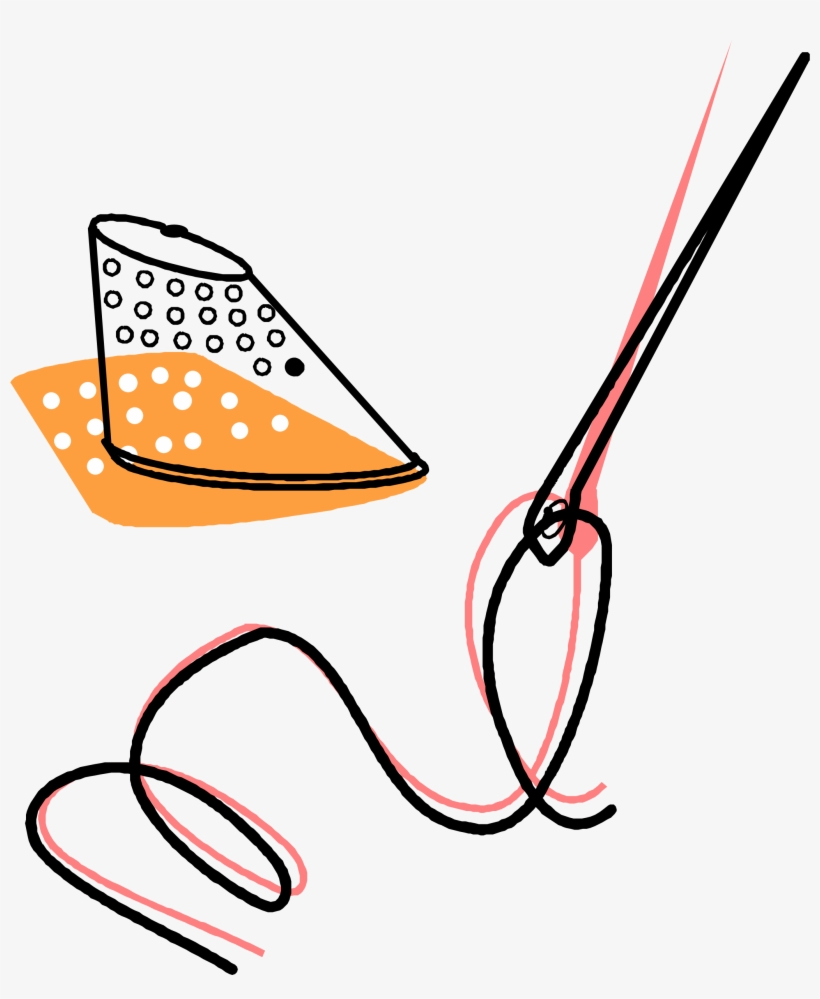 Needle, Thread And Timble, transparent png