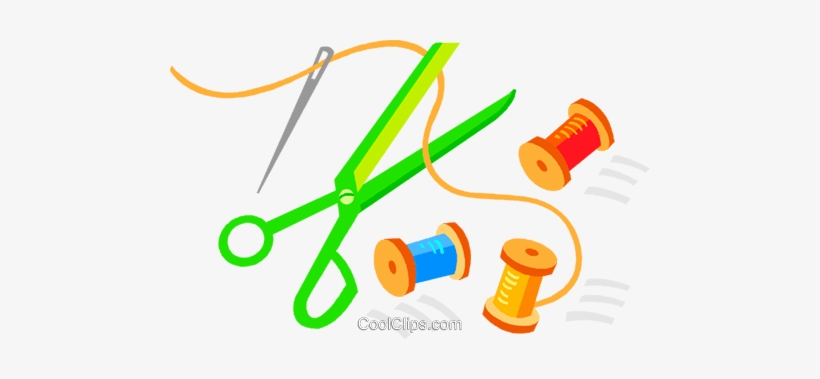 Scissors, Needle And Thread Royalty Free Vector Clip - Transparent Scissors And Thread Clip Art, transparent png