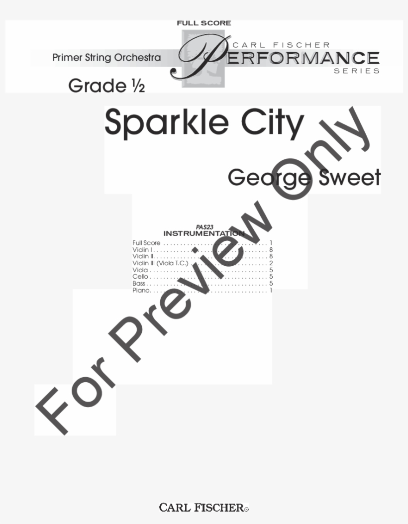 Sparkle City Thumbnail - Perpetuoso Brian Holmes Sheet Music Violin, transparent png