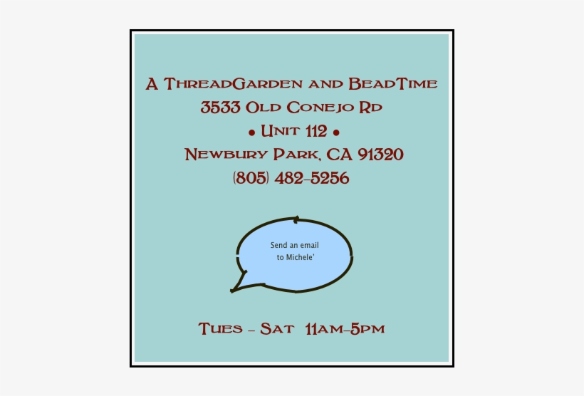 A Threadgarden And Beadtime 3533 Old Conejo Rd • Unit - Bead Time, transparent png