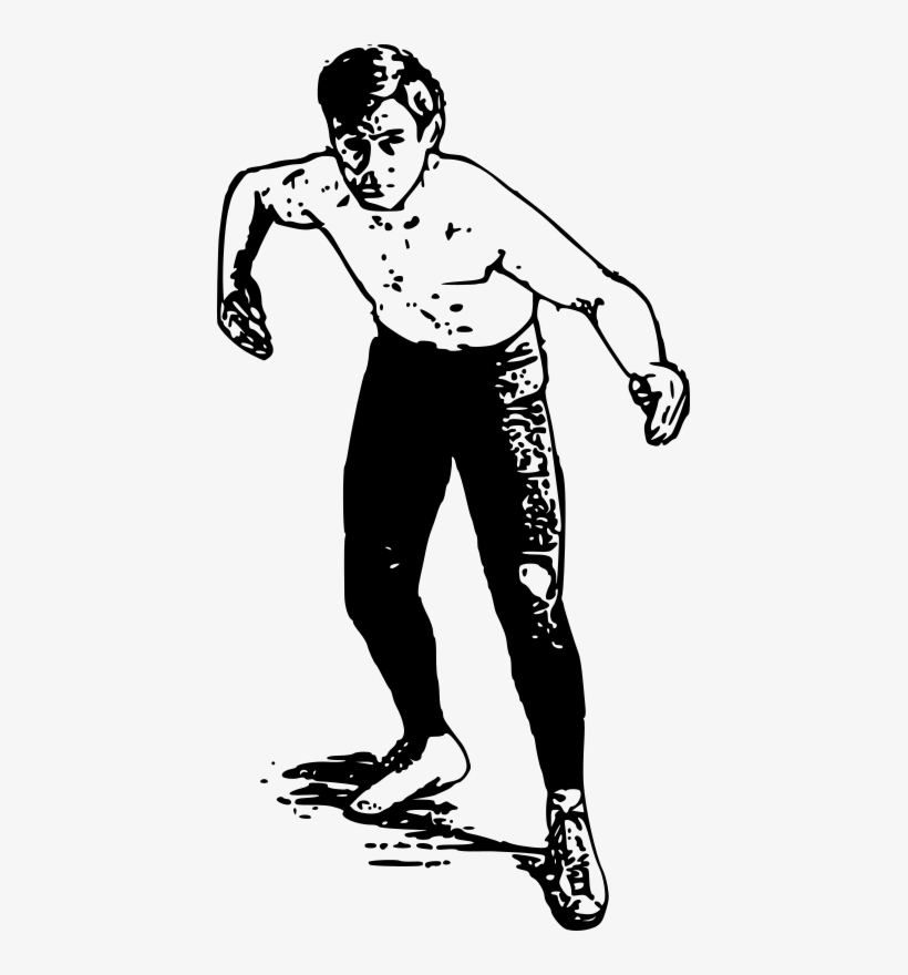 Vintage Wrestler Clipart Png, transparent png