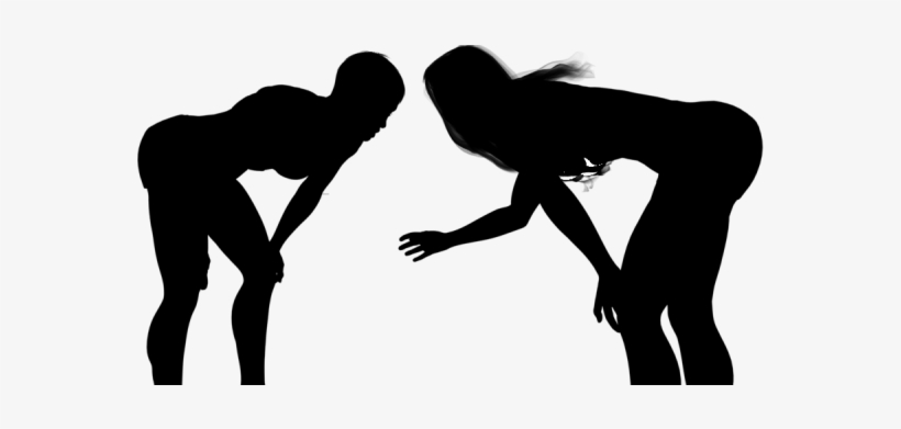 Silhouettes, Wrestling - Silhouette, transparent png