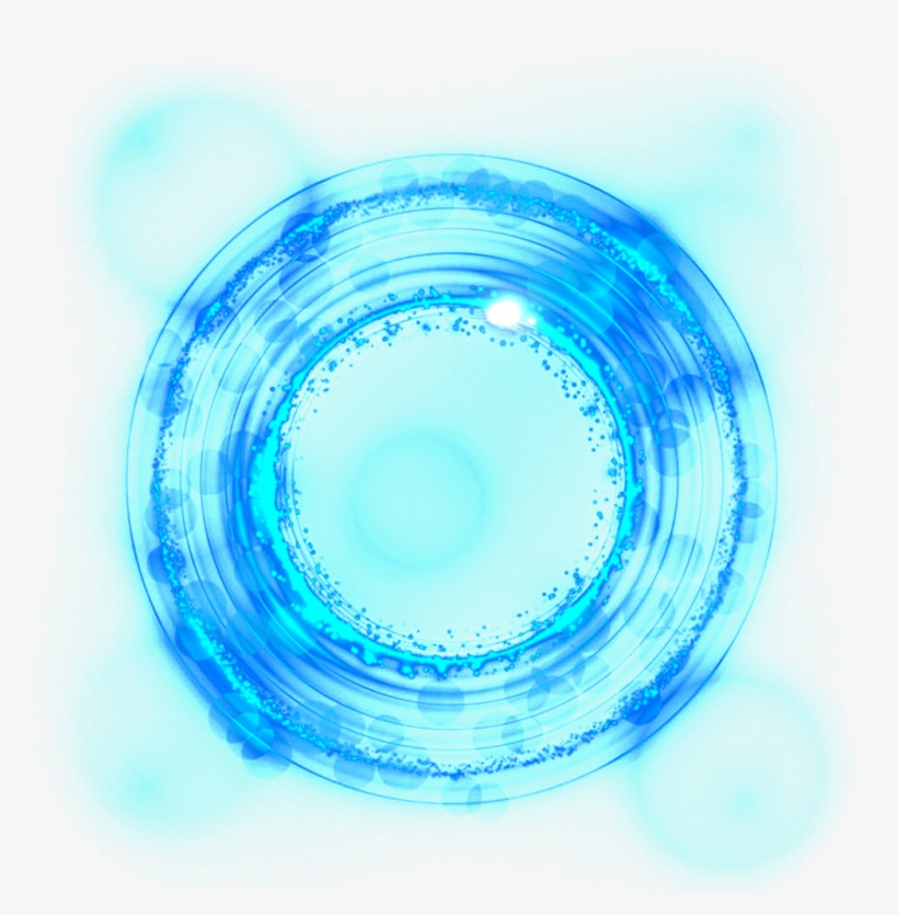 Realistic Blue Circle Transparent Decorative - Circulos De Fuego Azul Png, transparent png