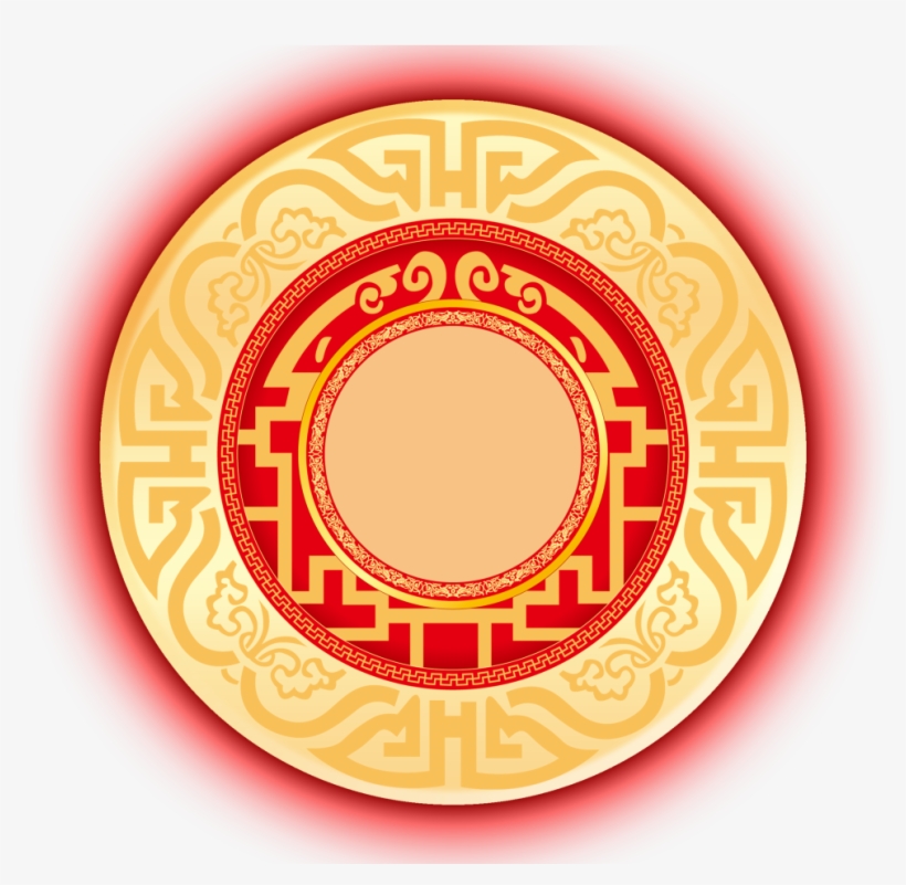 Chinese Style Round Ring Transparent Decorative - Portable Network Graphics, transparent png