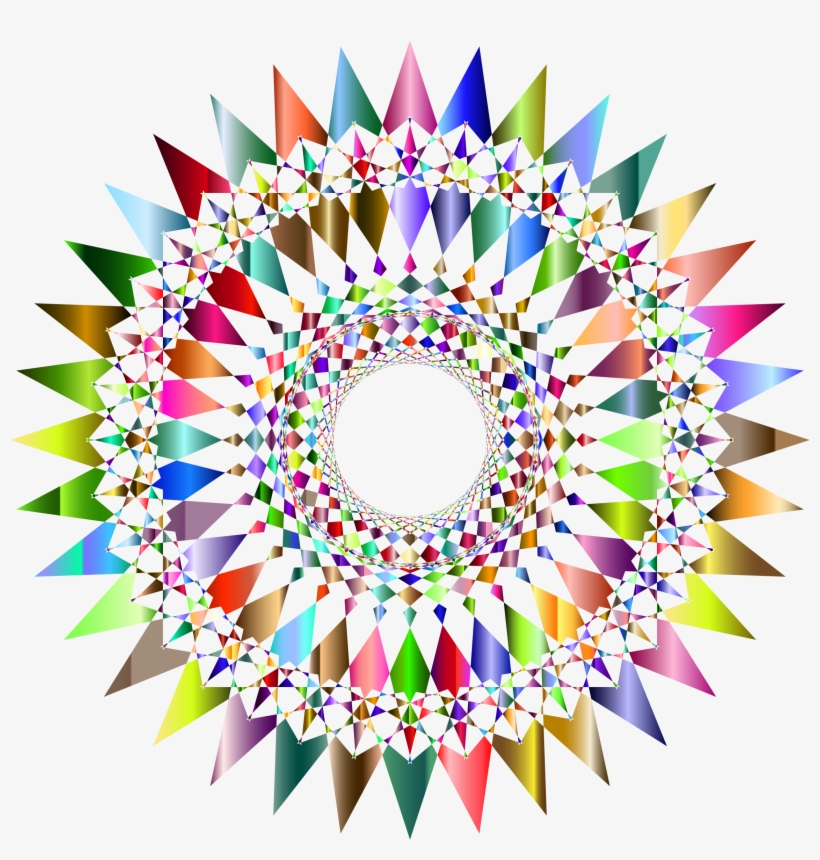 Prismatic Decorative Checkered Star 2 No Background - Circle, transparent png