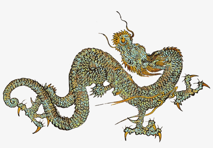 Gold And Silver Dragon In Fight - Chinese Dragon, transparent png