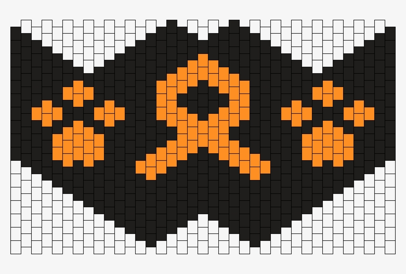 Orange Ribbon Animal Rights Mask Bead Pattern - Bruges, transparent png
