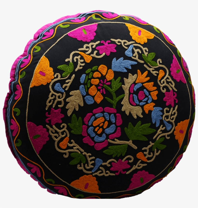 Modelli Creations Black Bouquet Hand-embroidered Round, transparent png