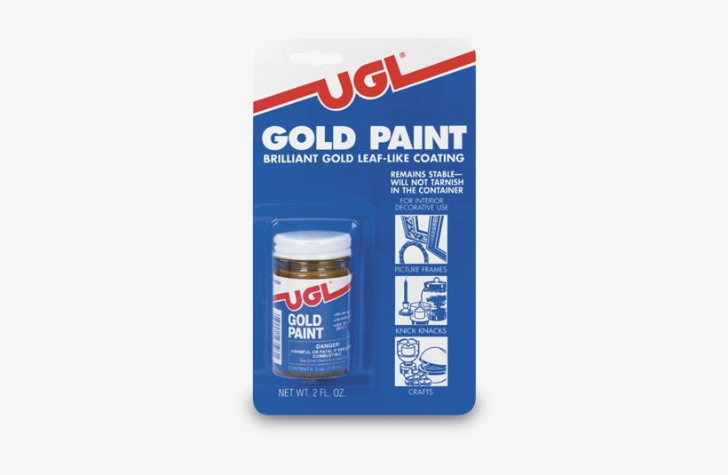 Ugl® Gold Paint - Ugl 23503 2oz Gold Paint Brilliant Gold Leaf-like Coating, transparent png
