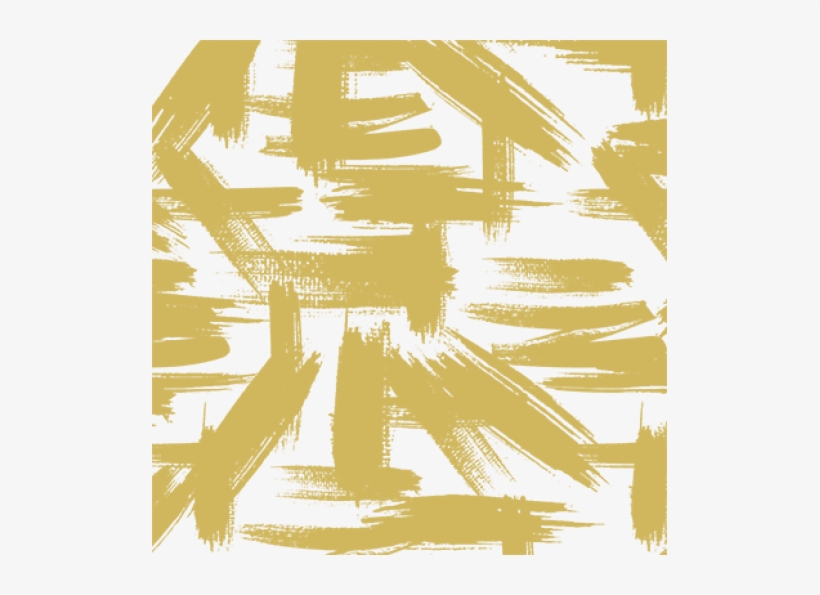 Gold Paint Brush On White Paper - Paintbrush, transparent png