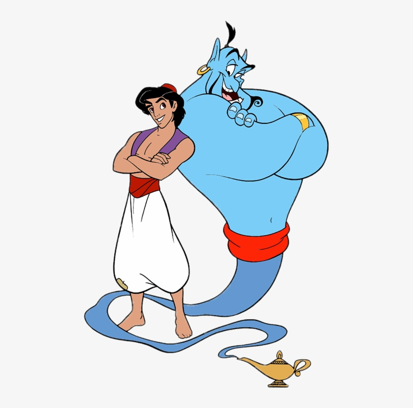 Aladdin And Genie - Aladdin Y El Genio, transparent png