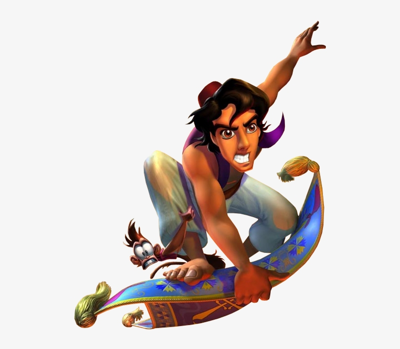 Aladdin On His Carpet, transparent png