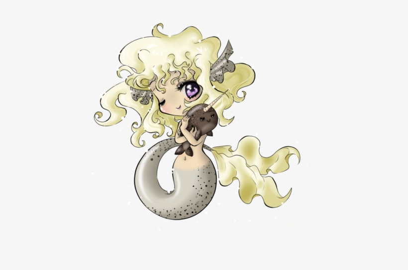 Png Black And White Stock Baby Tumblr Mermaid Pinterest - Narwhal, transparent png