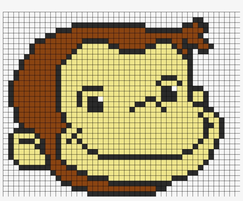 Curious George Perler Bead Pattern / Bead Sprite - Pixel Art Curious George, transparent png