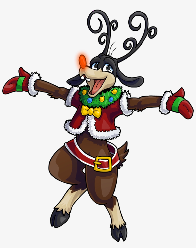 Goofy Christmas Clipart At Getdrawings - Reindeer Goofy Kingdom Hearts, transparent png