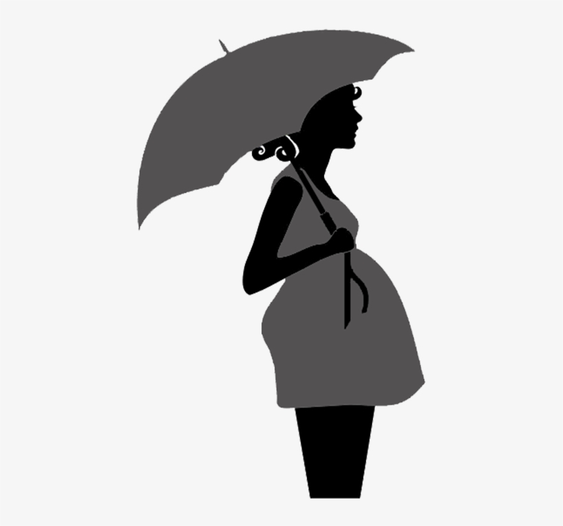 Pregnant Woman Clipart Image Clip Art Silhouette Of - Mommy & Baby, transparent png