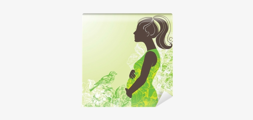 Pregnant Woman Silhouette, transparent png