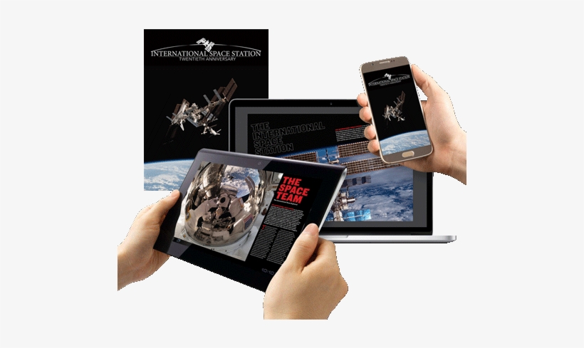 Extensively Throughout The Community Of Professionals - Poster: The International Space Station In Orbit Above, transparent png