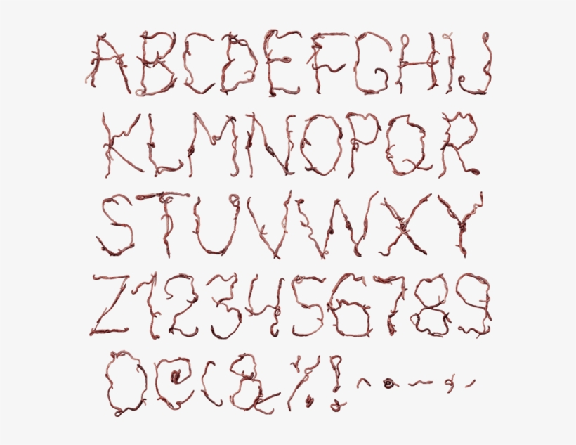 Worm Your Way Into Unusual Typography - Letters Made Of Worms, transparent png