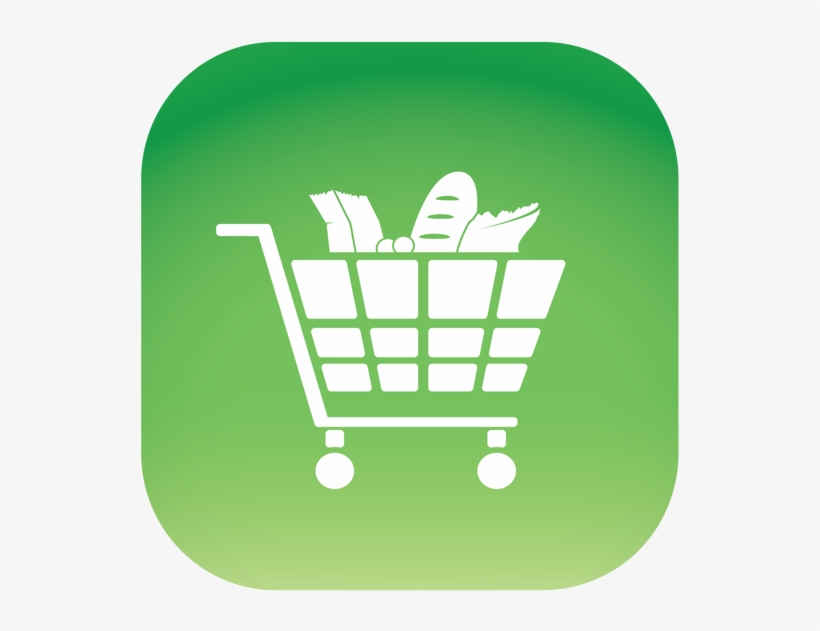 Ios 7 Grocery Cart Icon On Behance - Basket Grocery Icon, transparent png
