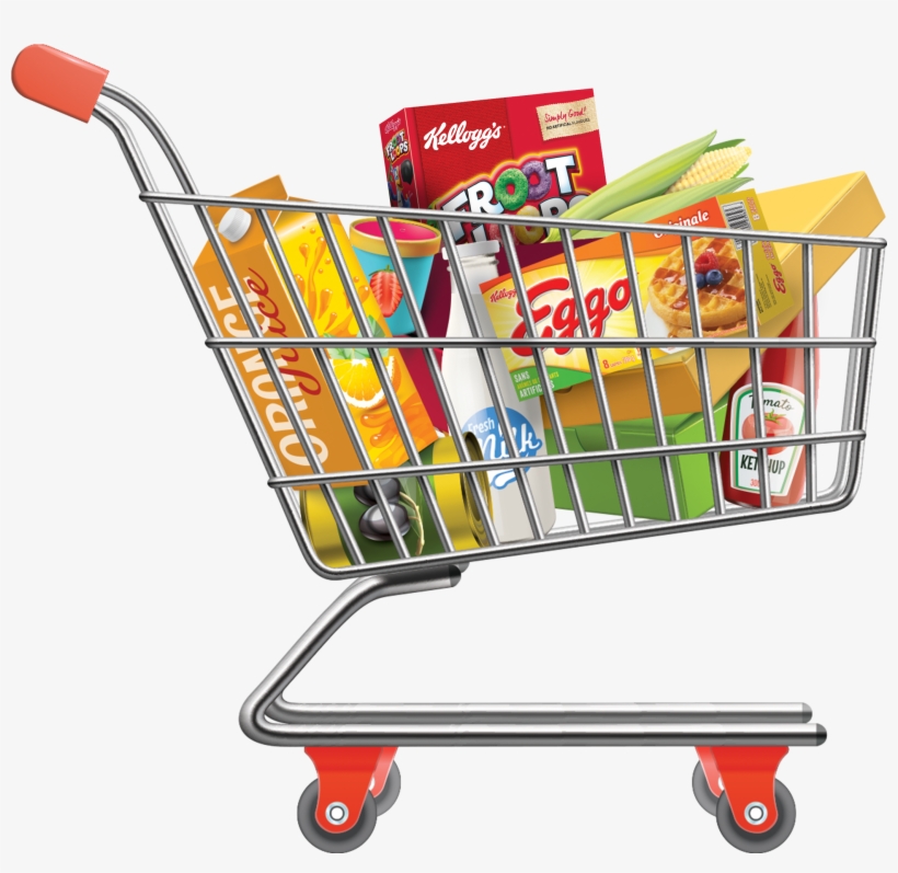 Shopping Cart Computer Icons - Shopping Cart With Groceries, transparent png