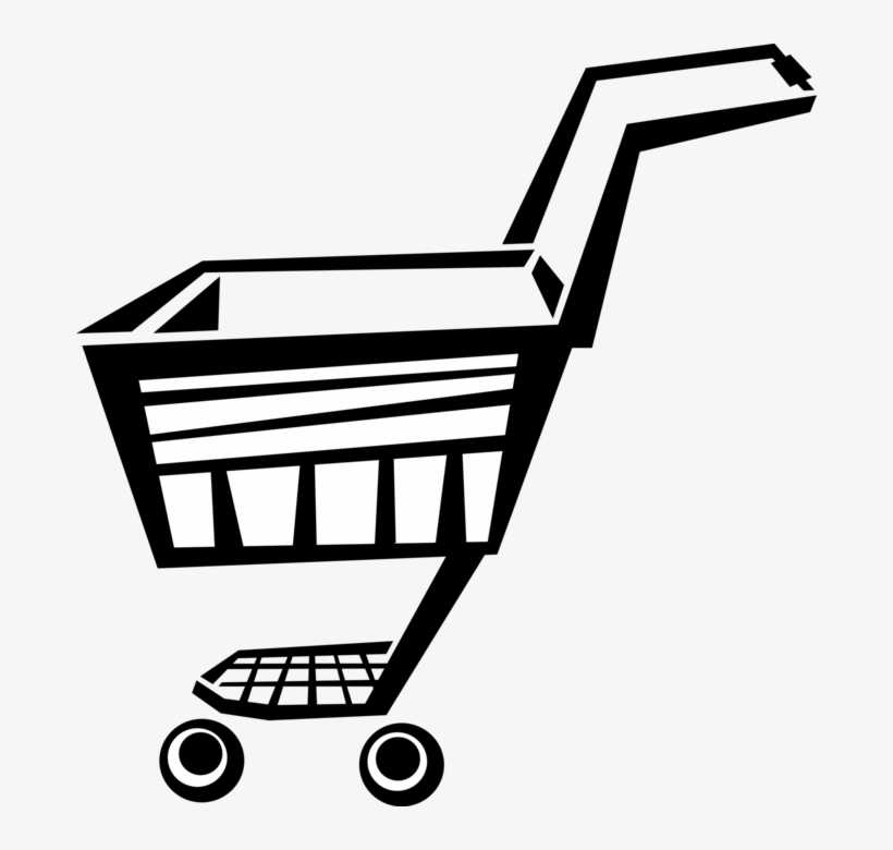 Vector Illustration Of Supermarket Grocery Store Shopping - Carrinho De Mercado Png, transparent png
