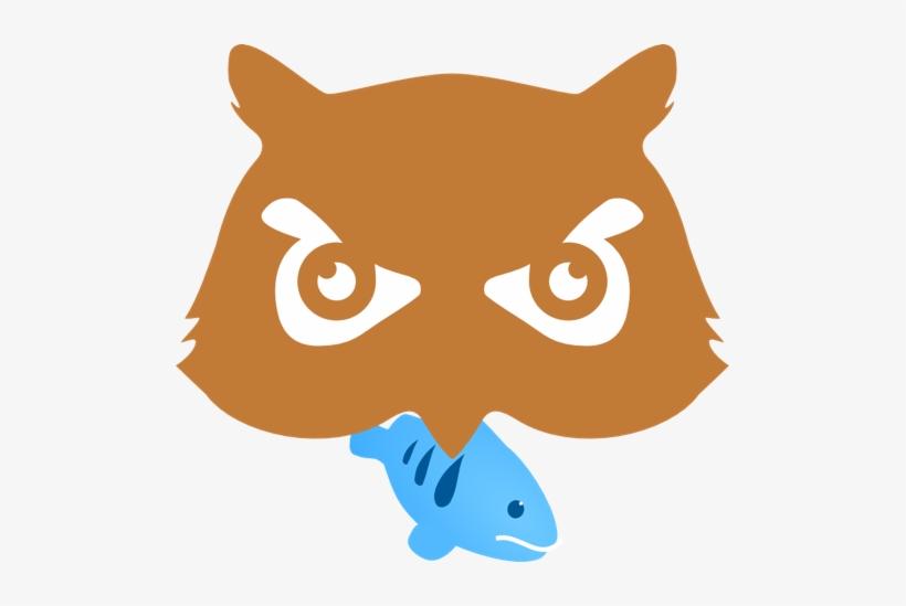 Scout Owl Logo Eating Cod Fish Logo - Clip Art, transparent png