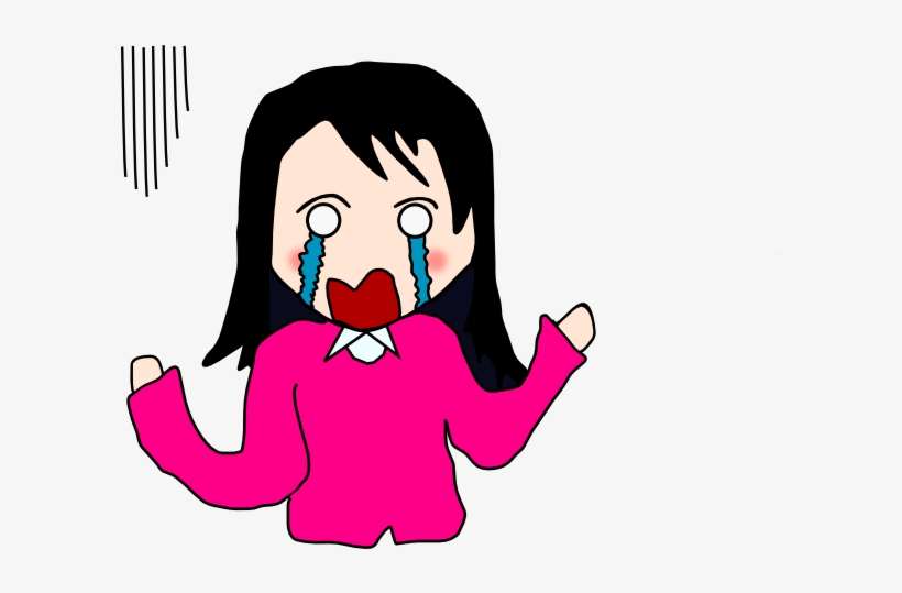 Crying Cartoon Woman Clip Art At Clker - Crying Cartoon Girl Png, transparent png