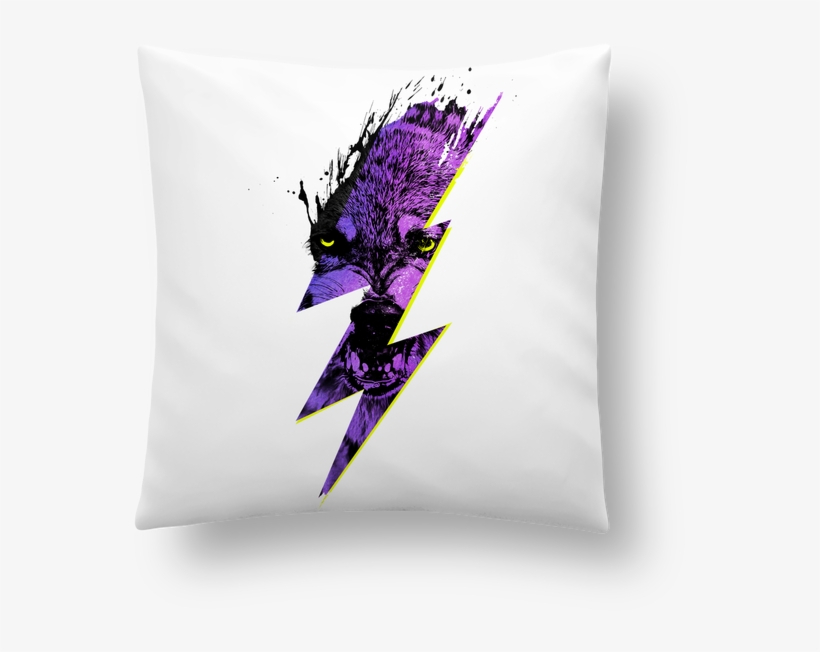 Cushion Synthetic Soft 45 X 45 Cm Thunderwolf By Robertfarkas - Wölfe Fleecedecke Thunderwolf Von Juniqe - Design Wohndecke, transparent png