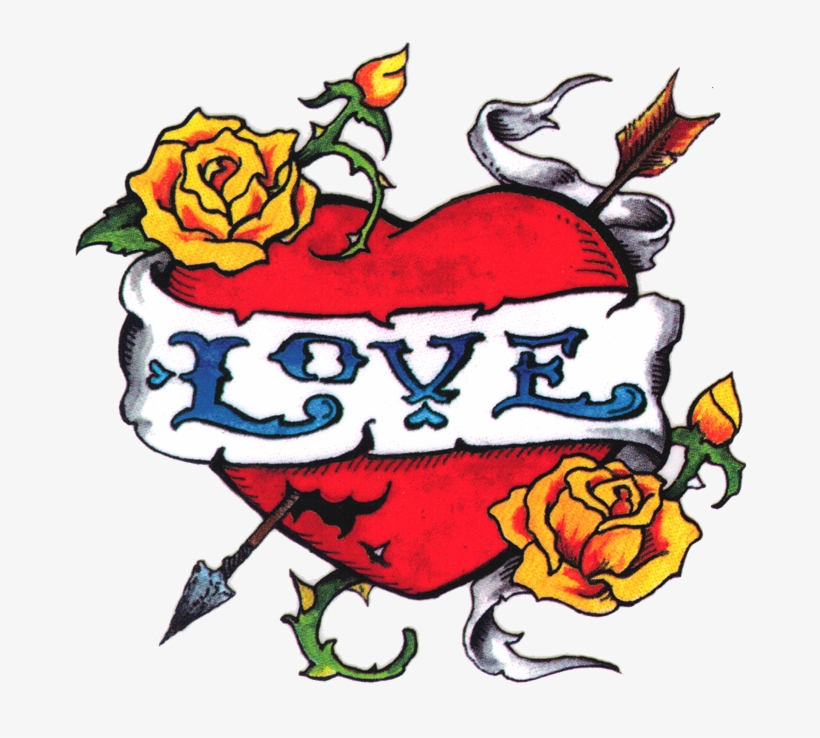 Love Tattoo Kitsch - Love Glitterfy, transparent png