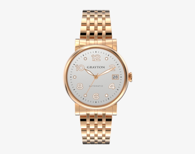 Previous - Grayton Women’s Rose Gold Automatic Watch With White, transparent png