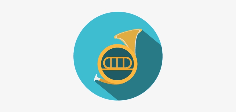 French Horn Instrument Icons-02 - Emblem, transparent png