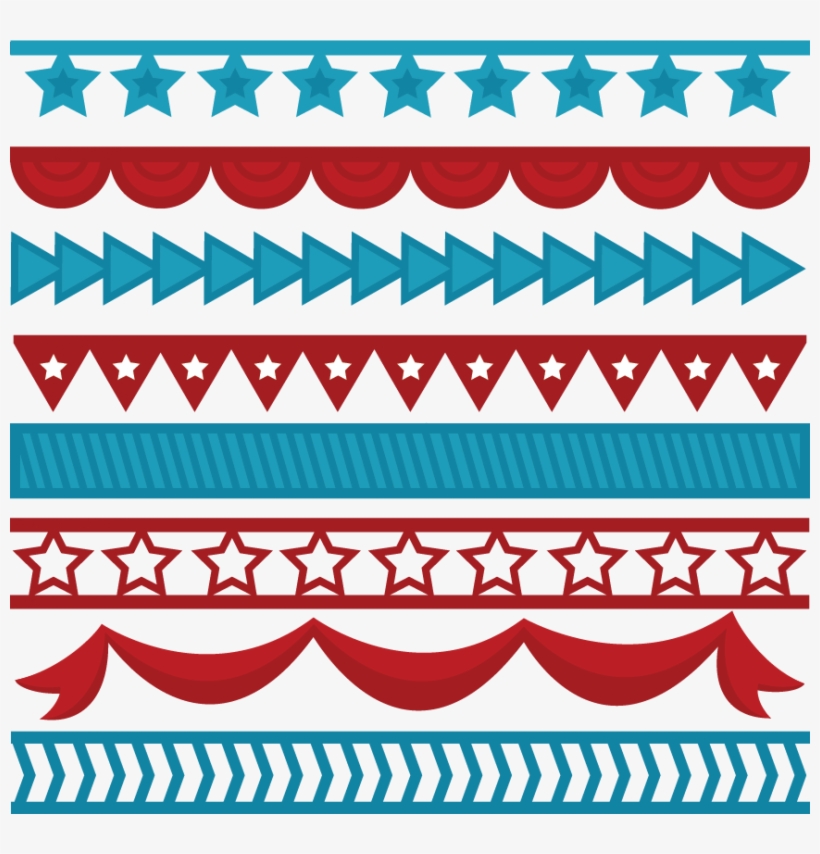 Independence Cut Files For Scrapbooking Th Of - 4th Of July Borders Transparent, transparent png