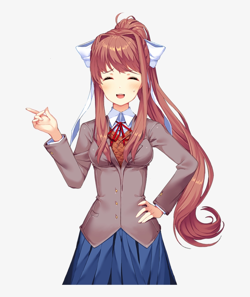 Doki Doki Literature Club Monika, transparent png