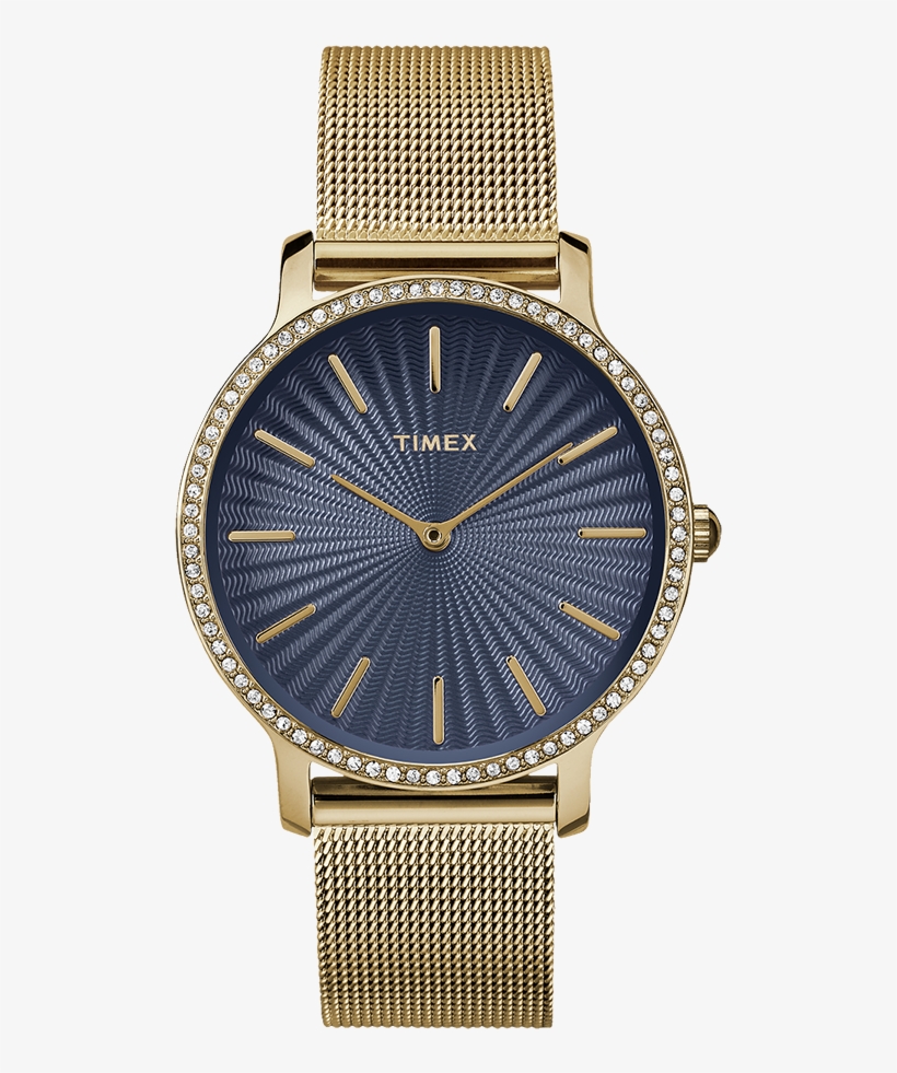 Metropolitan 34mm Mesh Band Watch With Swarovski - Timex Watches Tw2r50600 Ladies Starlight Watch, transparent png