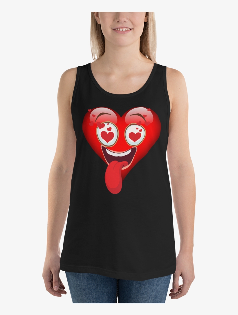 Karma Inc Apparel "heart In Love Emoji" Unisex Tank - Sleeveless Shirt, transparent png
