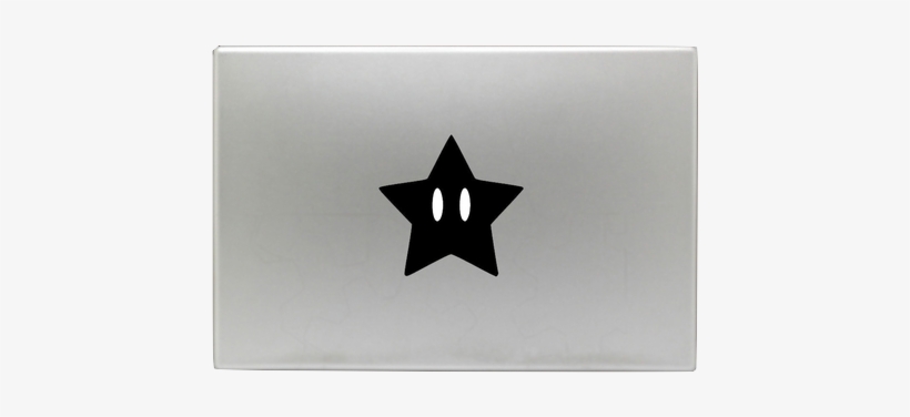 Super Mario Star Decal Sticker For Macbook Pro/air - Emblem, transparent png