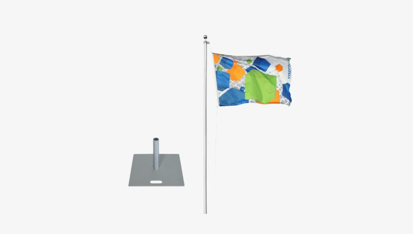 Flagpole Standard With Base Plate 22" - Clip Art, transparent png
