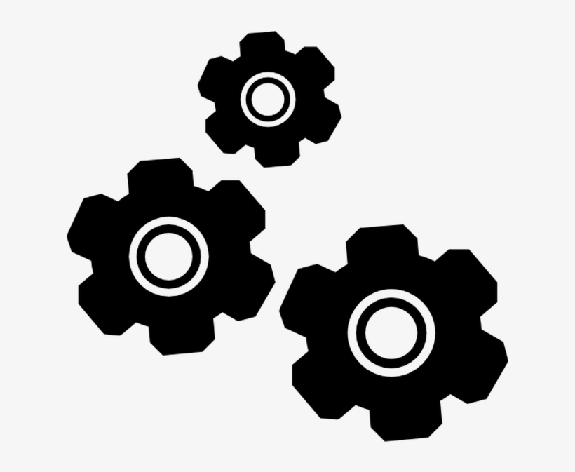 Settings Three Gears Interface Symbol Free Vector Icon - Icon, transparent png