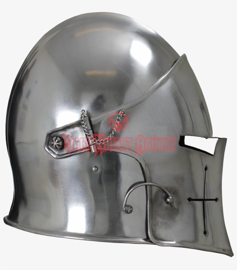 Visored Barbuta Helmet - Knight Helmet Side View, transparent png