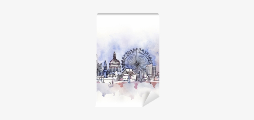 The Panoramic View Of London Watercolor Of European - London, transparent png