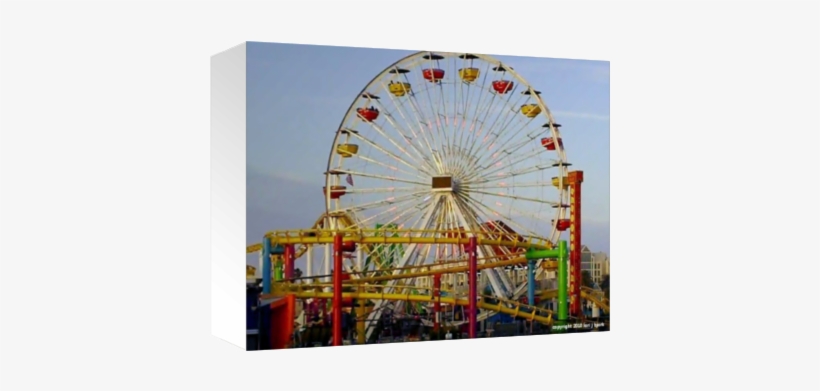 Santa Monica Pier Ferris Wheel - Ferris Wheel, transparent png