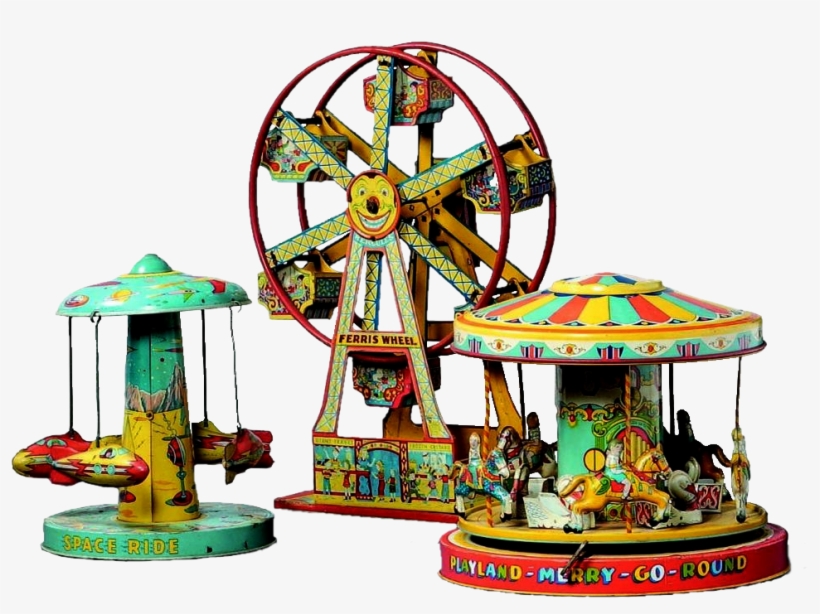 Planes, Ferris Wheel, And Merry Go Round - Carousel, transparent png