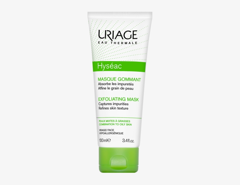 Hyséac Exfoliating Mask - Uriage Hyséac 2-in-1 Exfoliating Mask (100ml), transparent png