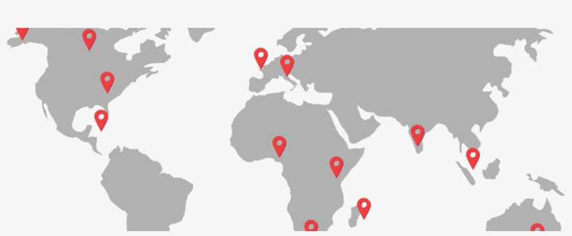 Cropped World Map Pins - Minimal World Map Png, transparent png