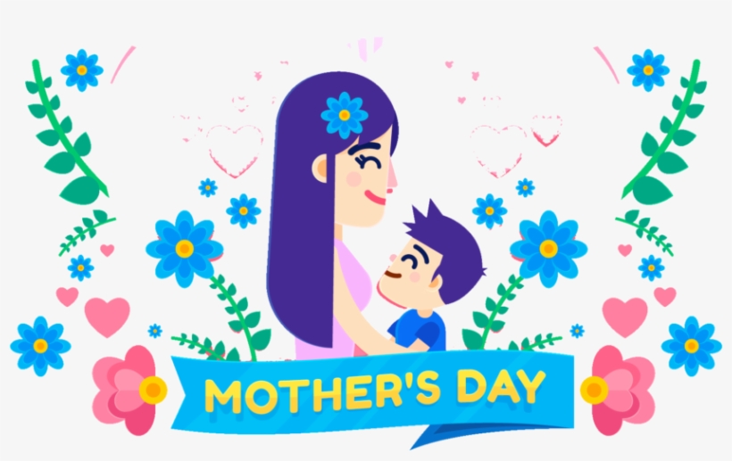 Download Mothers Day Cartoon Illustration Free Png - Mothers Day Clipart Png, transparent png