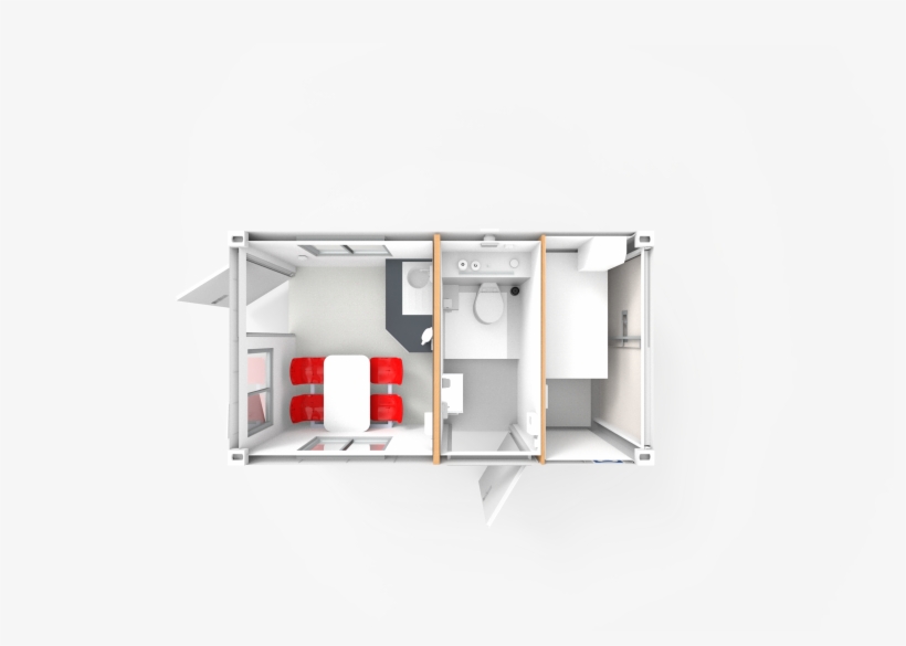 Area And Comfortably Accommodates Up To 4 People - Architecture, transparent png
