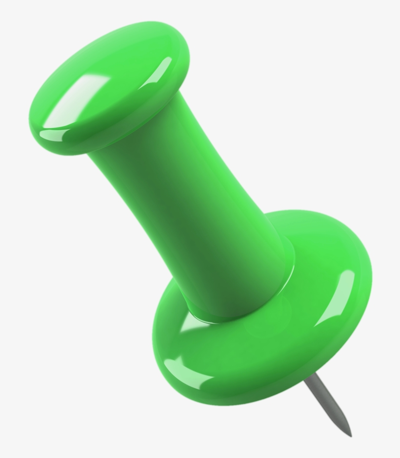 Vector Pins Paper - Green Pushpin Transparent Background, transparent png