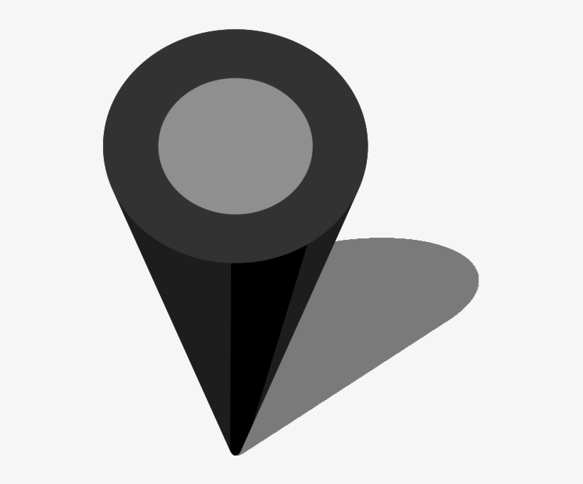 Simple Location Map Pin Icon - Gray Map Pin Png, transparent png